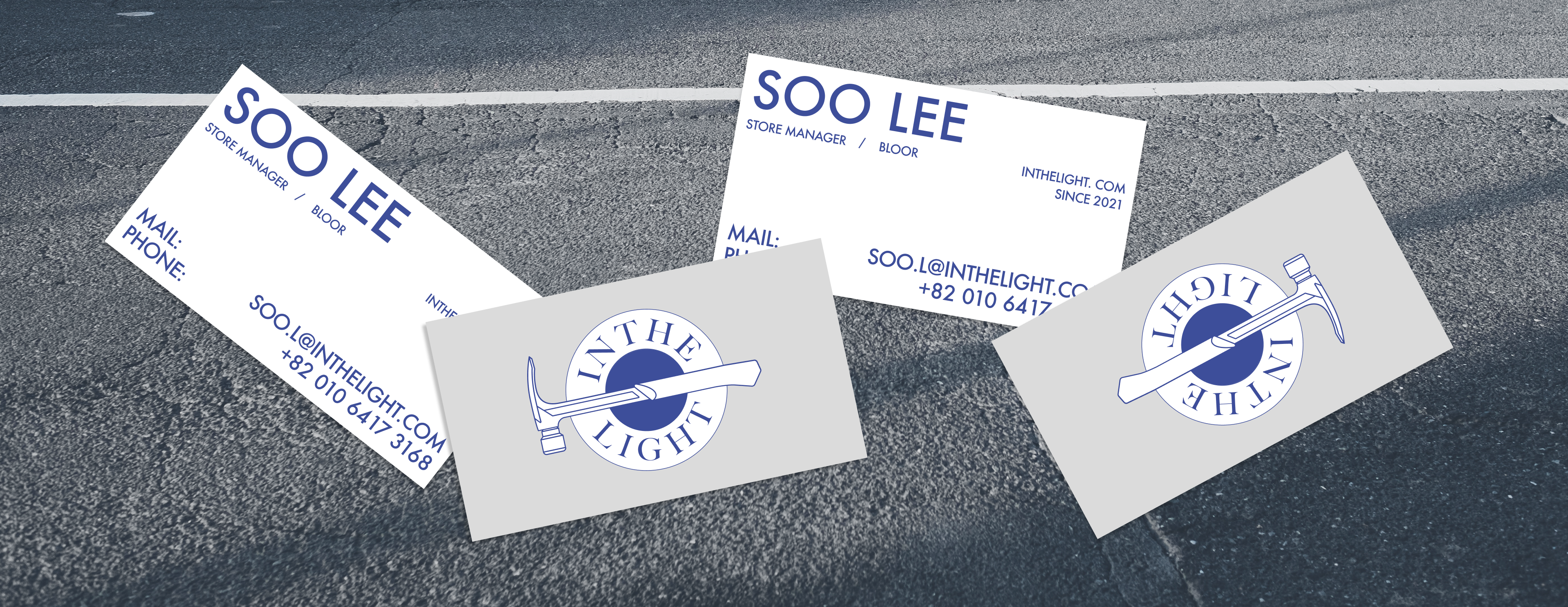IN THE LIGHT business card application